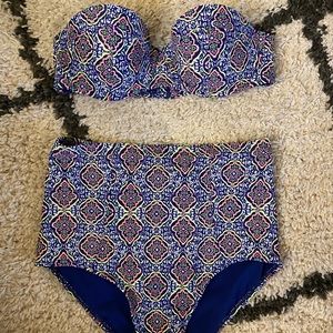 High Waisted Two Piece Bathing Suit